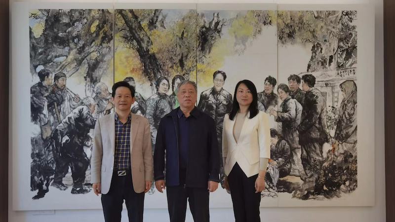 金融助力文化产业，恒丰银行罗雁南一行走进陈亚非听雨轩画室-图片3