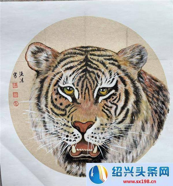 丹青绘虎魂，陈强法《虎啸山林画》独放异彩-图片1